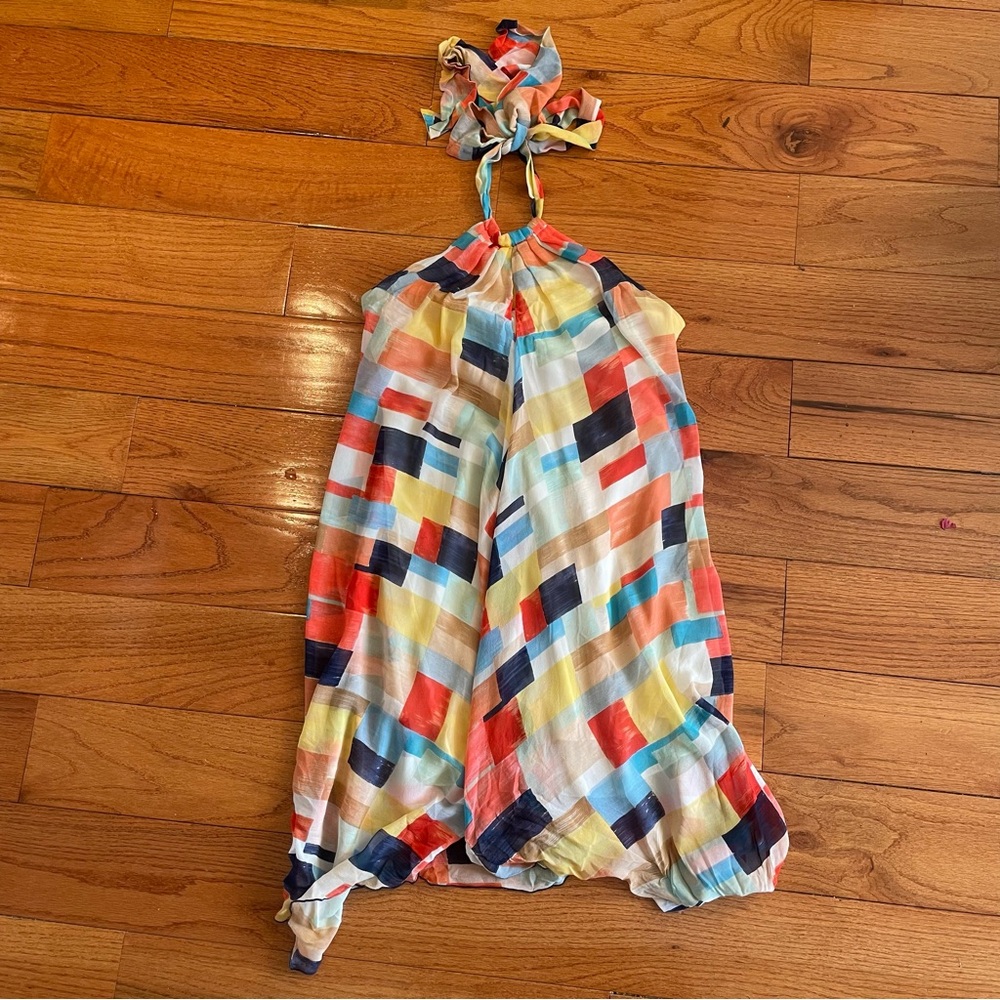 Alice + Olivia Colorful Halter Dress